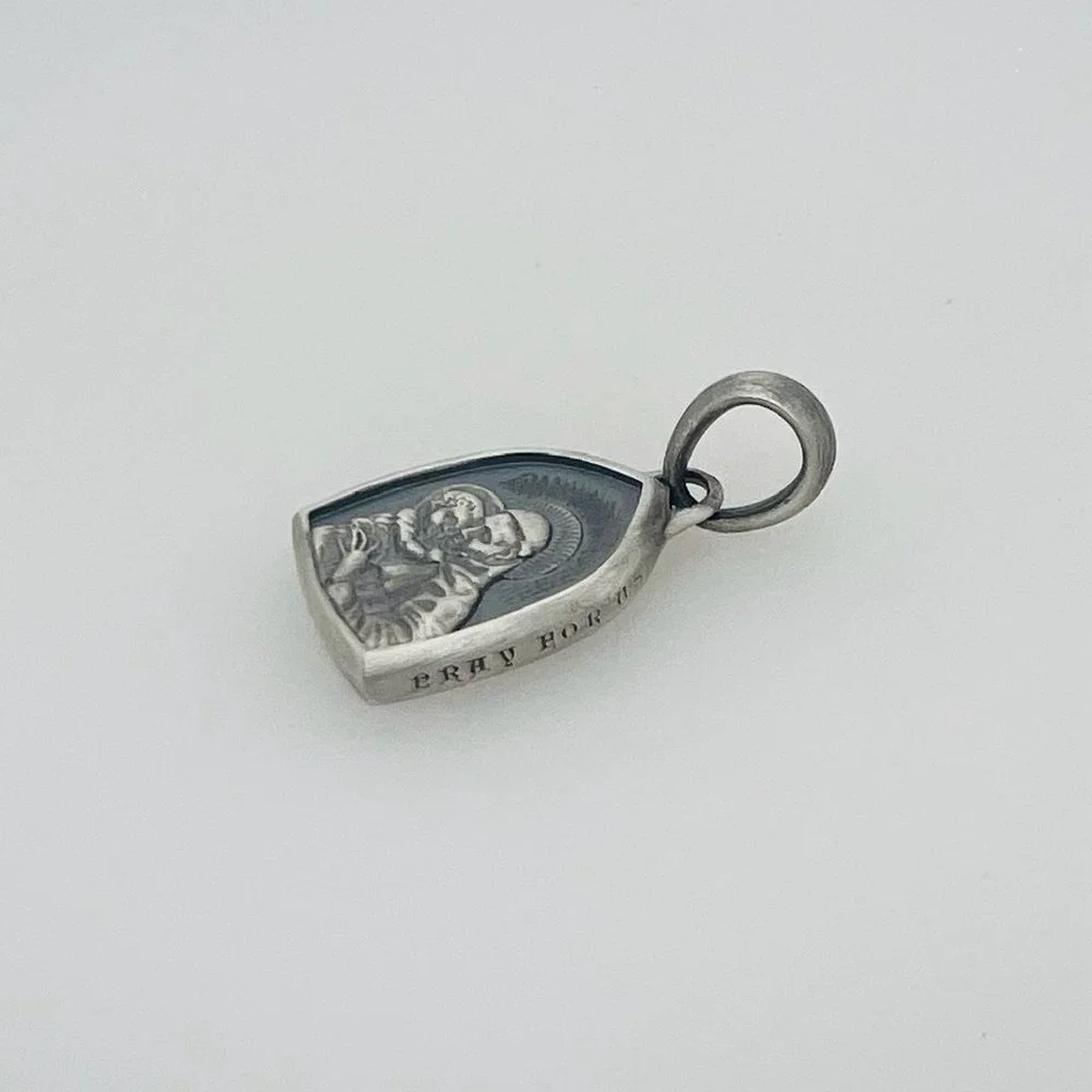 David Yurman 925 Sterling Silver Saint Anthony Pendant Amulet